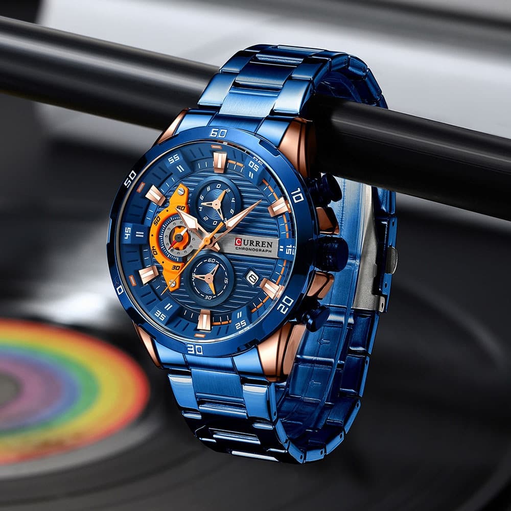 Montre Quartz Ronde Bracelet Acier — Élégance Intemporelle